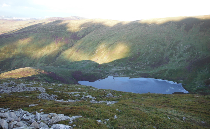  looking down on Llyn Anafon 