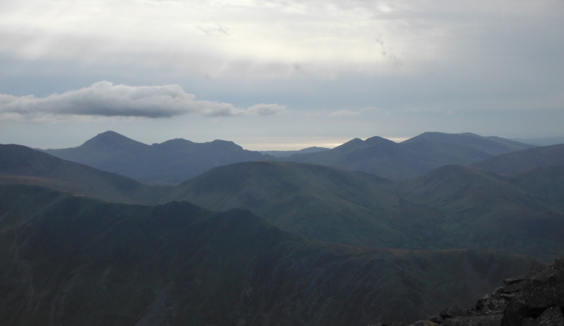  looking southwest to Moel Hebog and the Nantlle Ridge 