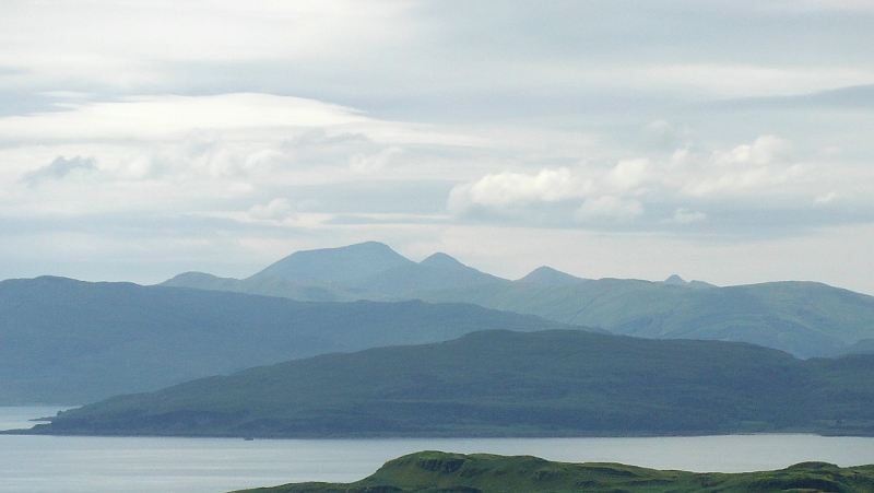  looking across to the mountains on Mull  