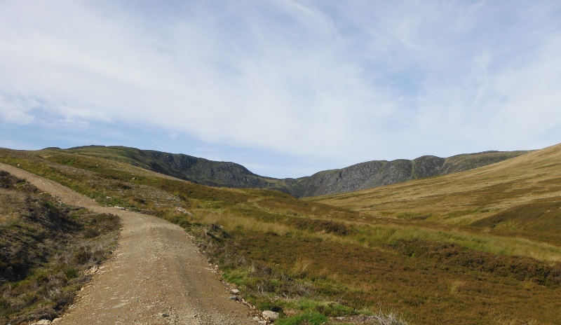  looking up the track at the Blue Crags 