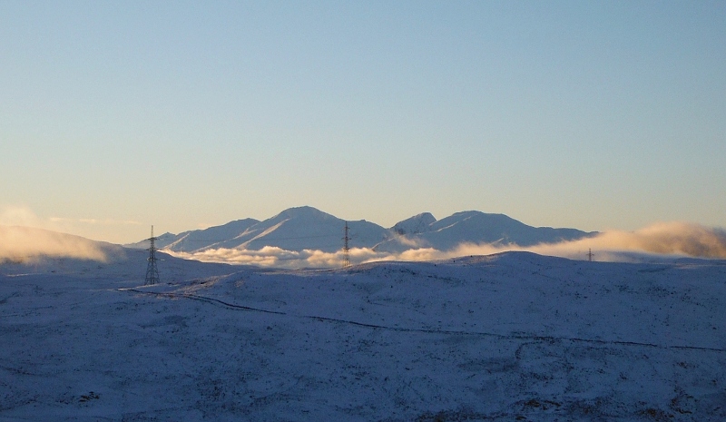 looking across to the Lawers group 