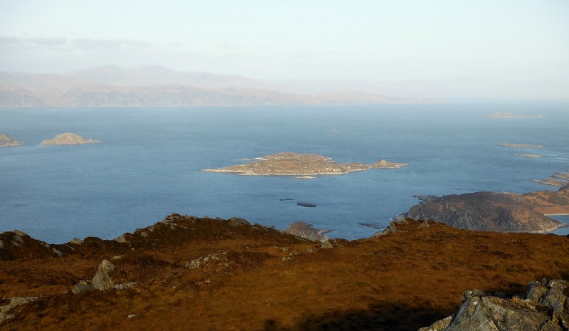  a closer view looking down on Eilean Dubh Mór and Eilean Dubh Beag 