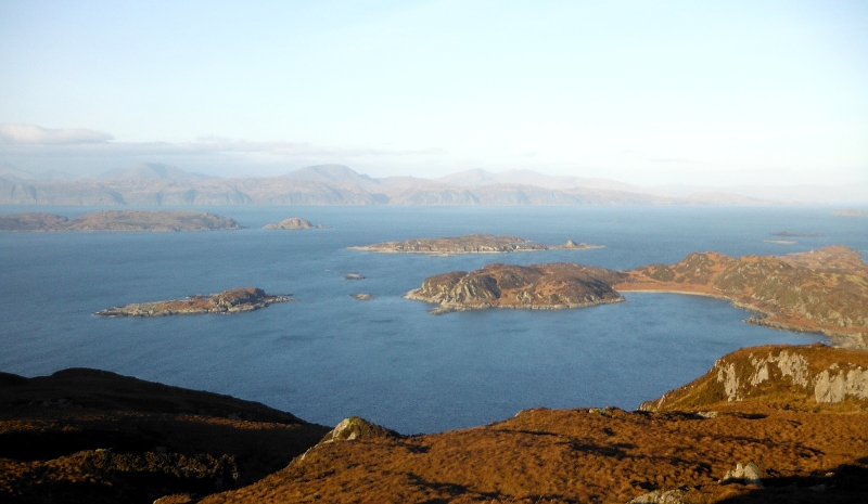  a closer view looking down on Eilean Dubh Mór and Eilean Dubh Beag 