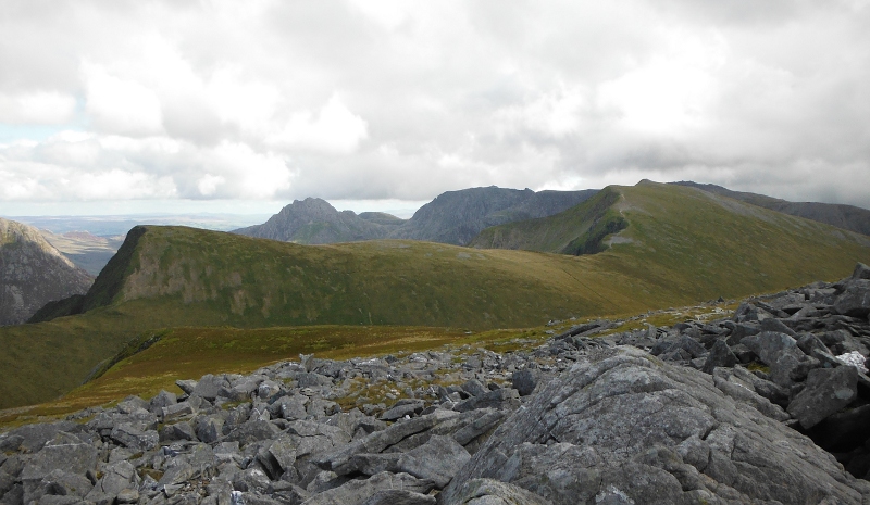  looking up the length of the Glyders 