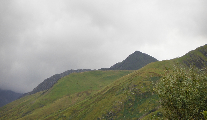  looking up at Foel-goch 