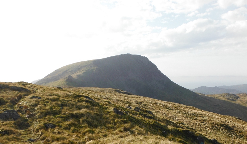  looking up to Mynydd Moel 