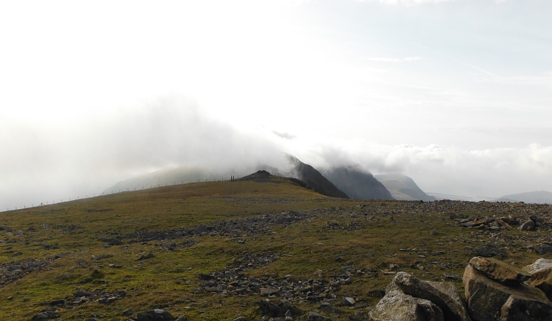  the Cader Idris ridge in cloud 