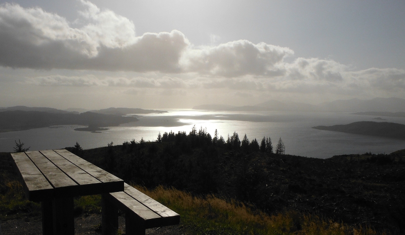  a very hazy view down the Firth of Lorne 