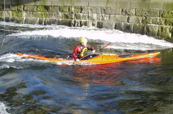 photograph of Fraser on the main wave