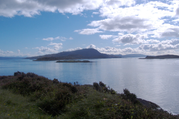 photograph looking south towards Lunga and Scarba 