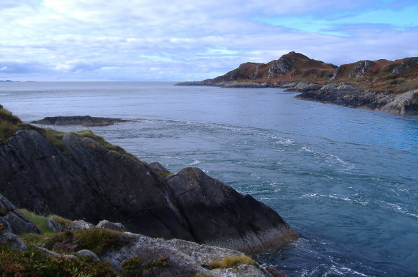 photograph looking west out past the bottom end of Lunga