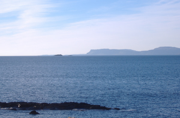 photograph looking across to the bottom end of Mull from the top end of Luing