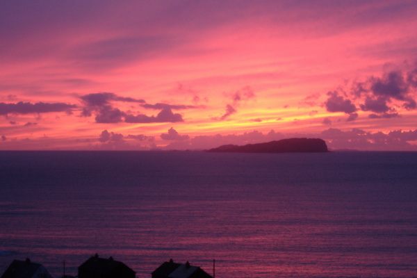 photograph of sunset over the Garvellachs 