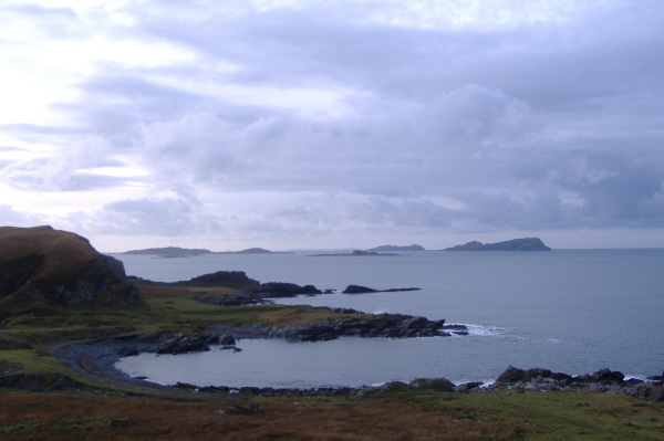 photograph looking south west from Luing down the Sound of Luing