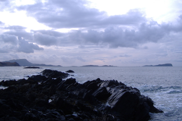 photograph looking south west from Seil down the Sound of Luing