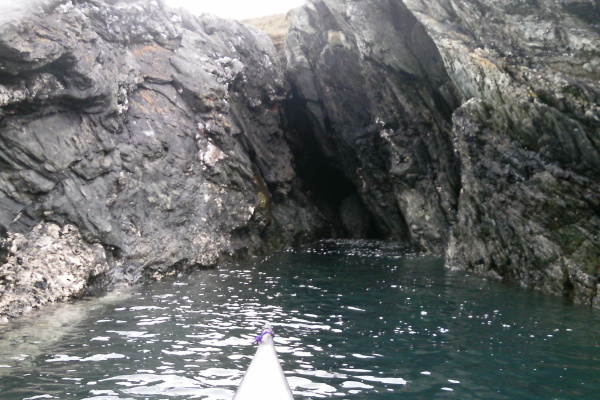 photograph of the coastline between Porth Rhwydau along to Dinas Stack 