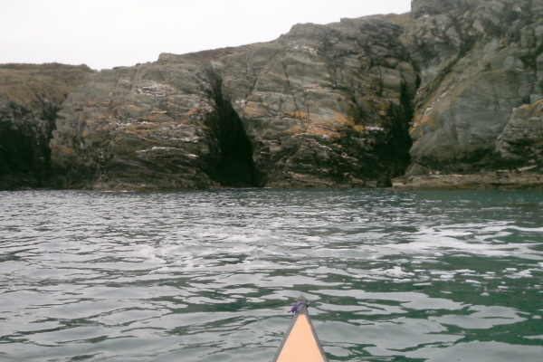 photograph of the coastline between Porth Rhwydau along to Dinas Stack 