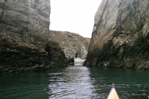 photograph looking into the small beach at the back of Penrhyn Mawr 