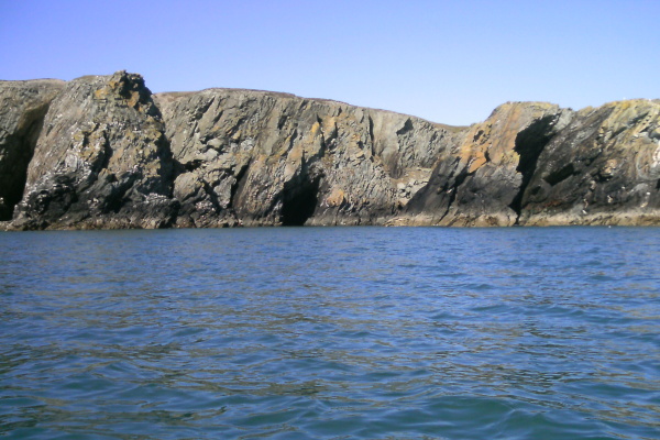 photograph of the coastline between Penrhyn Mawr and Dinas Stack 