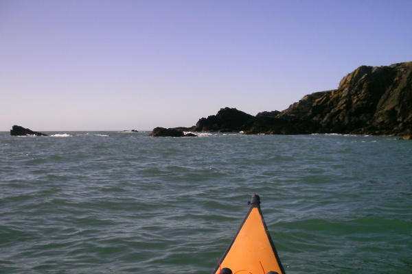 photograph of the coastline to the west of Penrhyn Mawr 