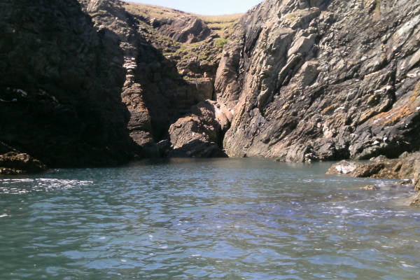 photograph of the coastline to the west of Penrhyn Mawr 