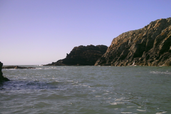 photograph of the coastline to the west of Penrhyn Mawr 