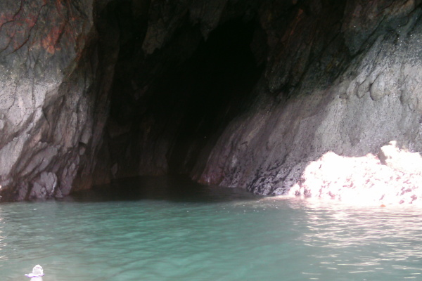 photograph of the inside of the cave 