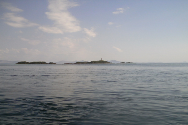 photograph of islands beyond Rhoscolyn Head 