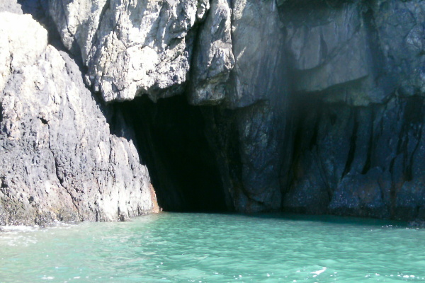 photograph looking across to headland three and the caves 