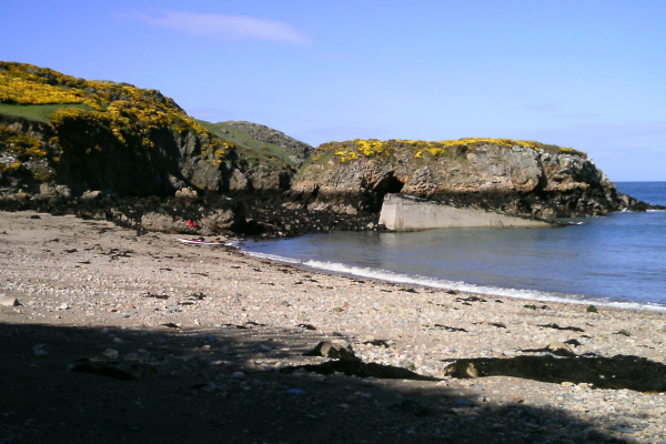 photograph looking along the beach 