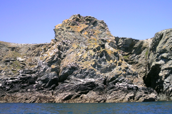 photograph of the coastline between Dinas Stack and Porth Ruffydd 