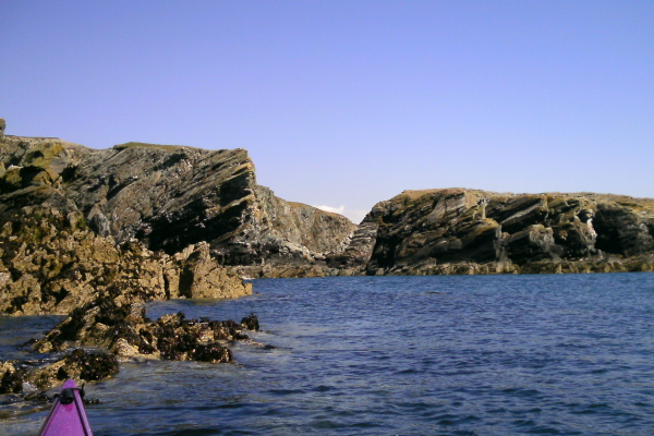 photograph of the coastline between Dinas Stack and Porth Ruffydd 