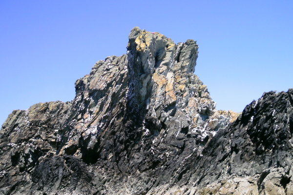 photograph of the coastline between Dinas Stack and Porth Ruffydd 