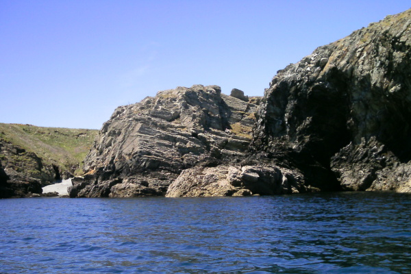 photograph of the coastline between Dinas Stack and Porth Ruffydd 