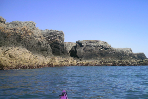 photograph of the coastline heading back to Penrhyn Mawr 