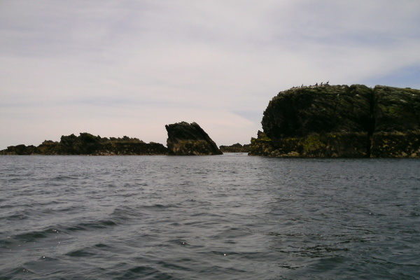 photograph of the coastline outside Rhoscolyn Bay 