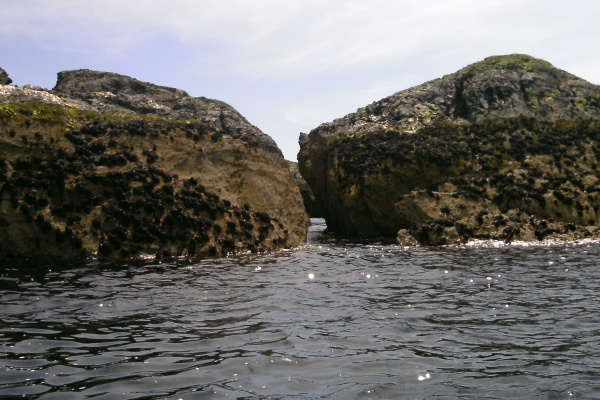 photograph of the coastline outside Rhoscolyn Bay 