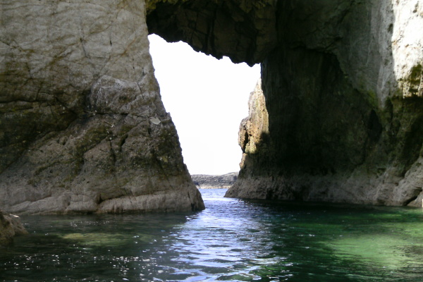 photograph looking at the white arch 