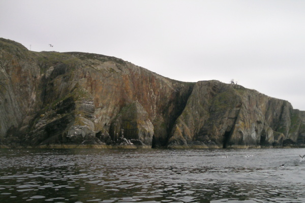 photograph of the cliffs further along 