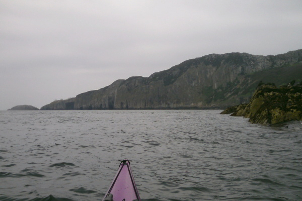 photograph of North Stack and the cliffs along Gogarth bay 