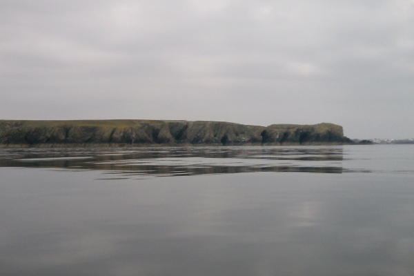 photograph of Dinas Stack and the mainland 