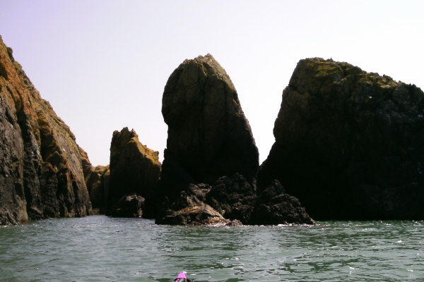 photograph of the rocks at Carmel Head 