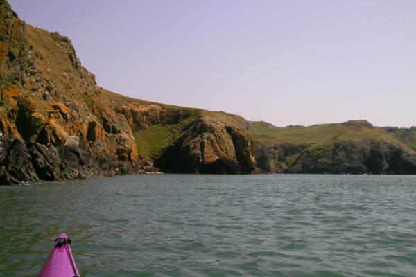 photograph of the coastline south of Carmel Head 