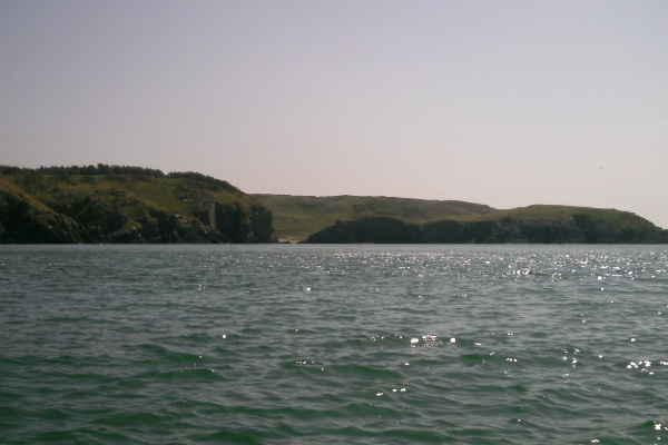 photograph of the coastline south of Carmel Head 