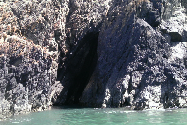 photograph of the coastline south of Carmel Head 