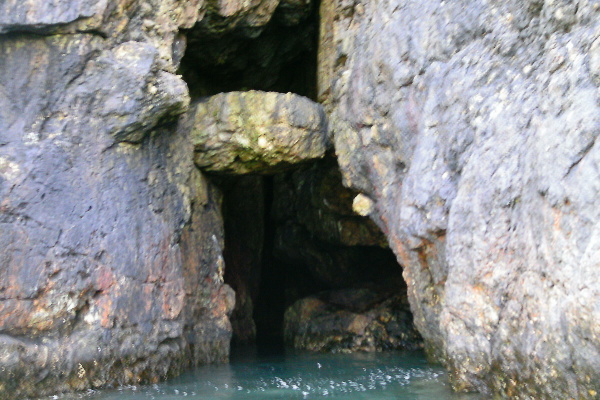 photograph of the big chockstone 