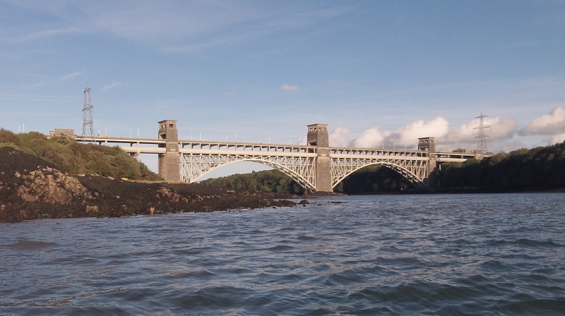 looking back at the Britannia Bridge 