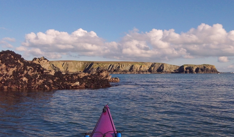 view across to Dinas Stack  