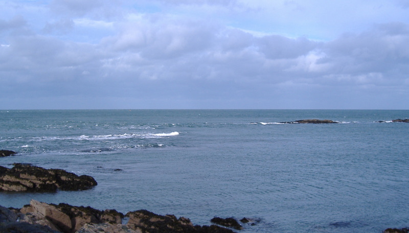 the tide race off Cemlyn Point  