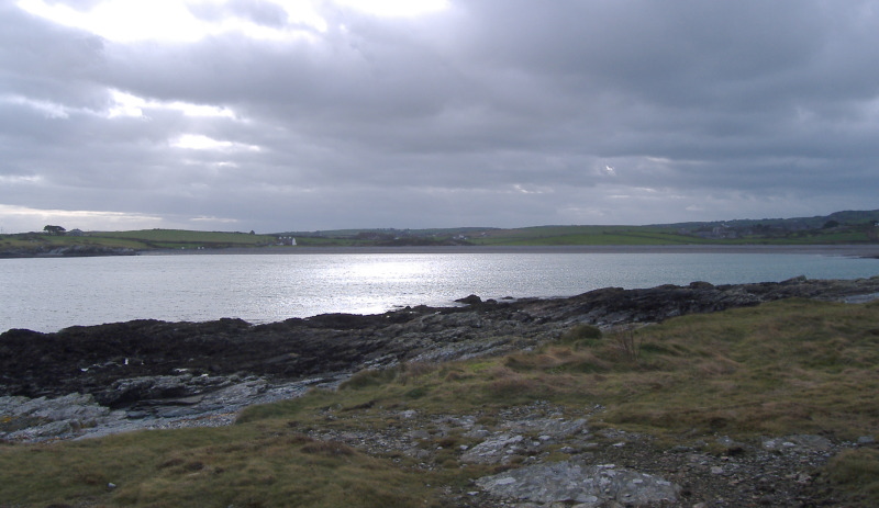 looking into Cemlyn Bay from Cemlyn Point  